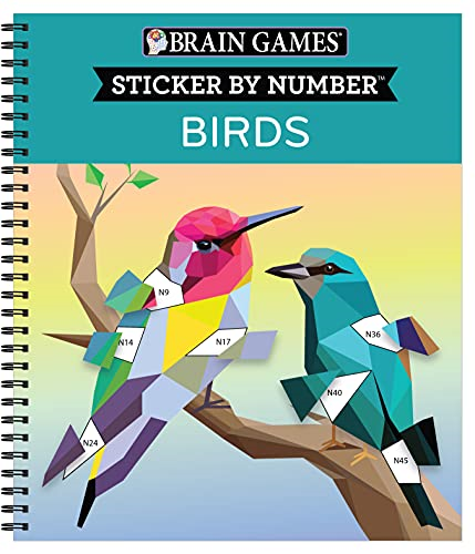 Brain Games - Sticker by Number: Birds (Brain Games - Sticker by Number)