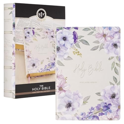 Kjv Bibles Giant Print Full-Size Faux Leather Floral