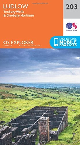 OS Explorer Map (203) Ludlow and Tenbury Wells