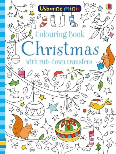 Colouring Book Christmas with Rub-Down Transfers (Usborne Minis)