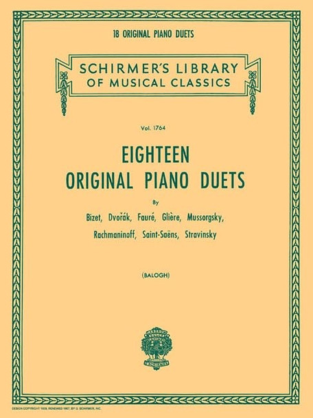 18 Original Piano Duets: One Piano, 4 Hands