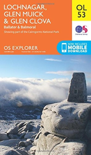 OS Explorer OL53 Lochnagar, Glen Muick & Glen Clova (OS Explorer Map)