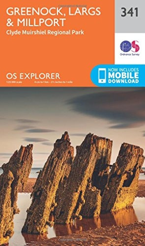 OS Explorer Map (341) Greenock, Largs and Millport