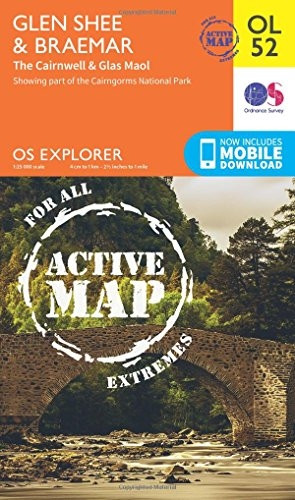 OS Explorer ACTIVE OL52 Glen Shee & Braemar (OS Explorer Map Active)