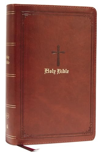 KJV, Personal Size Large Print Single-Column Reference Bible, Leathersoft, Brown, Red Letter, Comfort Print: Holy Bible, King James Version