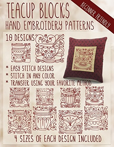 Teacup Blocks Hand Embroidery Patterns