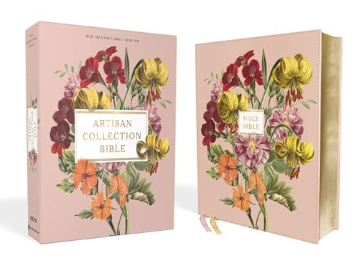 NIV, Artisan Collection Bible, Leathersoft, Blush Floral, Red Letter, Comfort Print