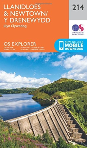 OS Explorer Map (214) Llanidloes and Newtown - Y Drenewydd