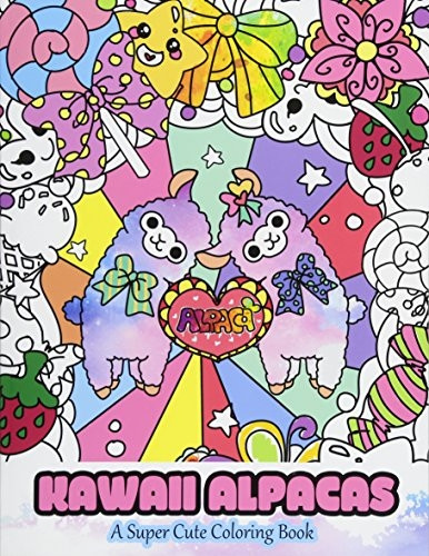 Kawaii Alpacas: A Super Cute Coloring Book