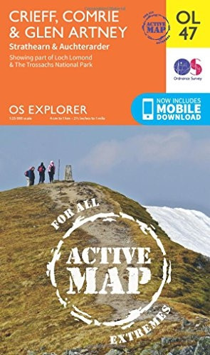 OS Explorer ACTIVE OL47 Crieff, Comrie & Glen Artney (OS Explorer Map Active)