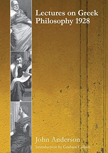 Lectures on Greek Philosophy 1928