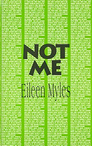 Not Me (Semiotext(e) / Native agents)