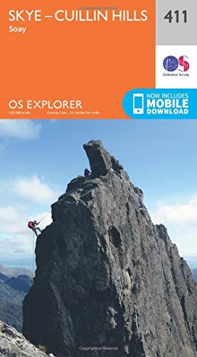 OS Explorer Map (411) Skye - Cuillin Hills - Soay
