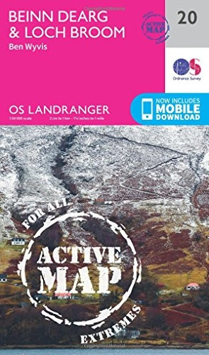 Beinn Dearg & Loch Broom, Ben Wyvis (OS Landranger Map)