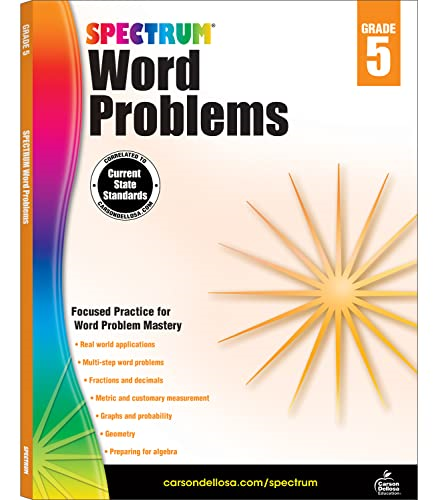 Spectrum Word Problems, Grade 5
