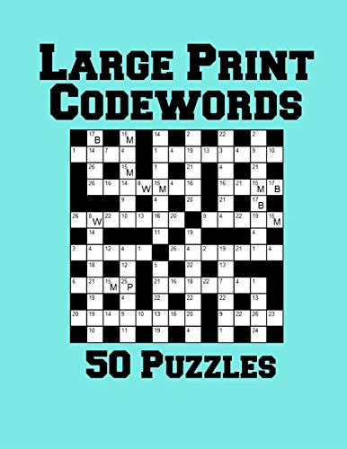 Large Print Codewords: 50 Puzzles