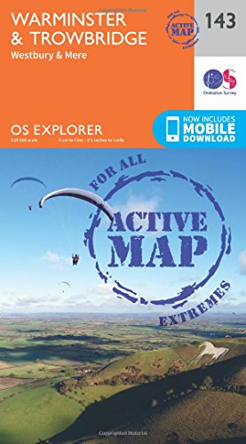 OS Explorer Map Active (143) Warminster and Trowbridge (OS Explorer Active Map)