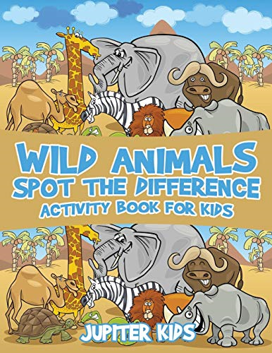 Wild Animals Spot the  - Difference Activity Book  - for Kids