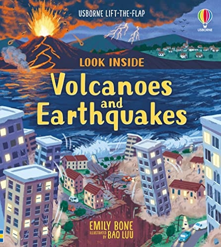 Look Inside Volcanoes and Earthquakes (Look Inside) [Board book]