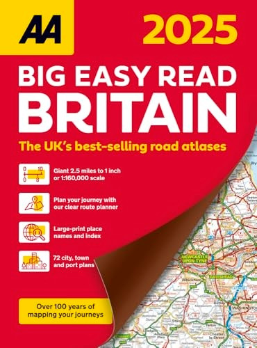 AA Big Easy Read Atlas Britain 2025 (AA Road Atlas)