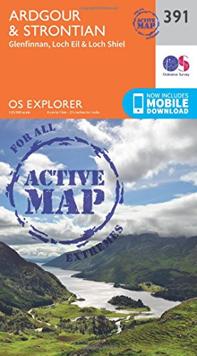 OS Explorer Map Active (391) Ardgour and Strontian (OS Explorer Active Map)