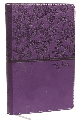 NKJV, Deluxe Gift Bible, Imitation Leather, Purple, Red Letter Edition, Comfort Print