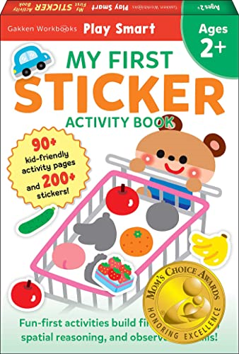 Play Smart My First Sticker Book 2+: Preschool Activity Workbook with 200+ Stickers for Children with Small Hands Ages 2, 3, 4: Fine Motor Skills (Mom's Choice Award Winner) (Play Smart)