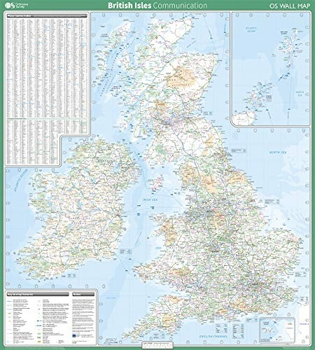 British Isles Communication (OS Wall Map)