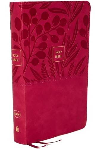 NKJV, End-of-Verse Reference Bible, Personal Size Large Print, Leathersoft, Pink, Red Letter, Comfort Print: Holy Bible, New King James Version