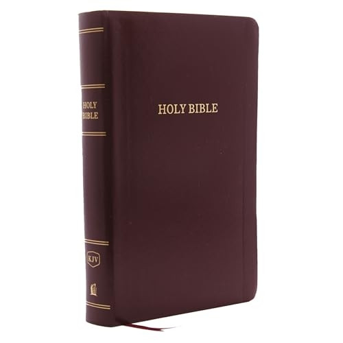 KJV, Reference Bible, PersonalSize Giant Print,Leather-Look, Burgundy, RedLetter Edition, Comfort Print