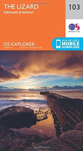 OS Explorer Map (103) Lizard, Falmouth and Helston