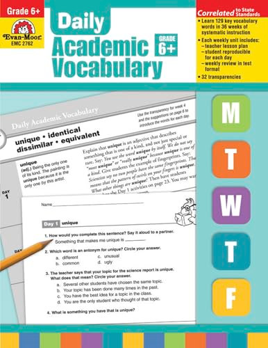 Daily Academic Vocabulary, Grade 6+