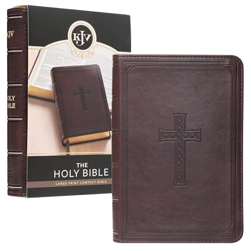 KJV Large Print Compact Dark Brown Red Letters