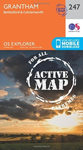 OS Explorer Map Active (247) Grantham (OS Explorer Active Map)