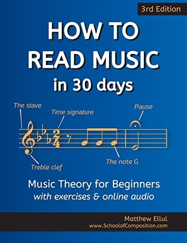 How to Read Music in 30 Days: Music Theory for Beginners - with exercises & online audio (Practical Music Theory)