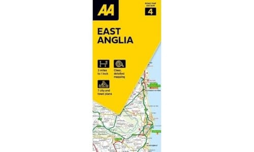 AA Road Map East Anglia (AA Road Map Britain series)