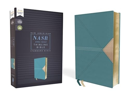 NASB, Thinline Bible, Leathersoft, Teal, Red Letter Edition, 1995 Text, Comfort Print
