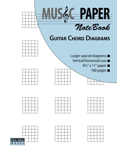 Music Paper Notebook - Guitar Chord Diagrams