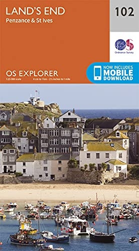 Land's End: Penzance & St Ives (OS Explorer)