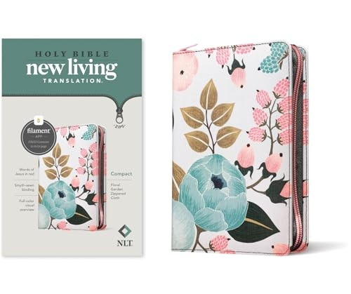 NLT Compact Zipper Bible, Filament Enabled Edition, Floral