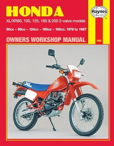 Honda XL/XR80, 100, 125, 185 and 200 2 Valve Models, 1978-87 Owner's Workshop Manual (Motorcycle Manuals)