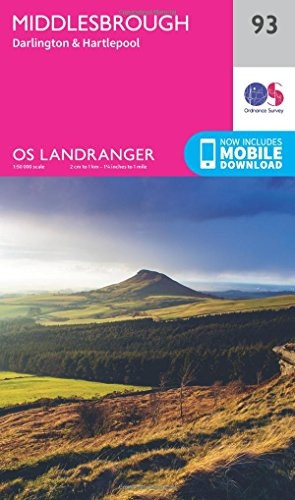 Landranger (93) Middlesbrough, Darlington & Hartlepool (OS Landranger Map)