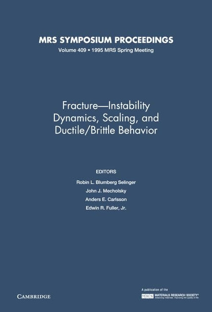 Fracture: Instability Dynamics, Scaling, and Ductile/Brittle Behavior  Symposium Held November 27-December 1, 1995, Boston, Massachusetts, U.S.A