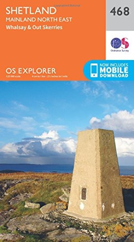 OS Explorer Map (468) Shetland - Mainland North East