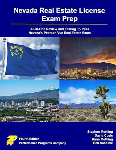 Nevada Real Estate License Exam Prep: All-in-One Review and Testing to Pass Nevada's Pearson Vue Real Estate Exam