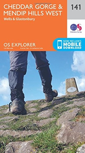 OS Explorer Map (141) Cheddar Gorge and Mendip Hills West