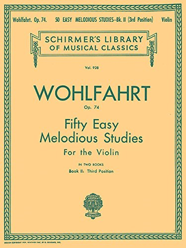 50 Easy Melodious Studies, Op. 74 - Book 2: Violin Method