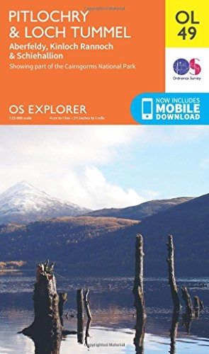 OS Explorer OL49 Pitlochry & Loch Tummel (OS Explorer Map)