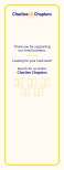Reverse of the cream Charlies Chapters bookmark