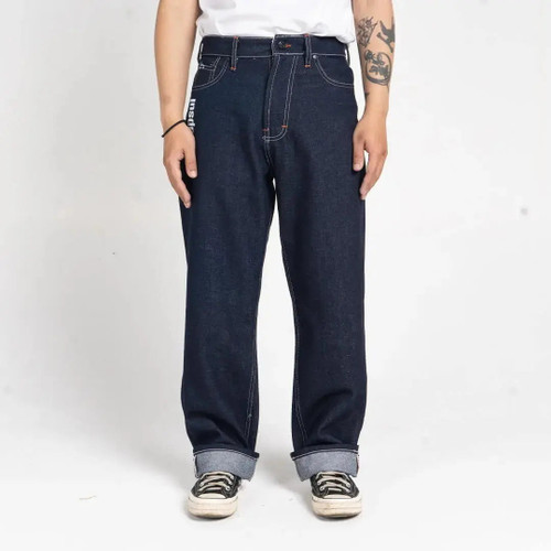 Pride N Joy Co - Kapsul Raw Denim Band Pants - Pride N Joy Co